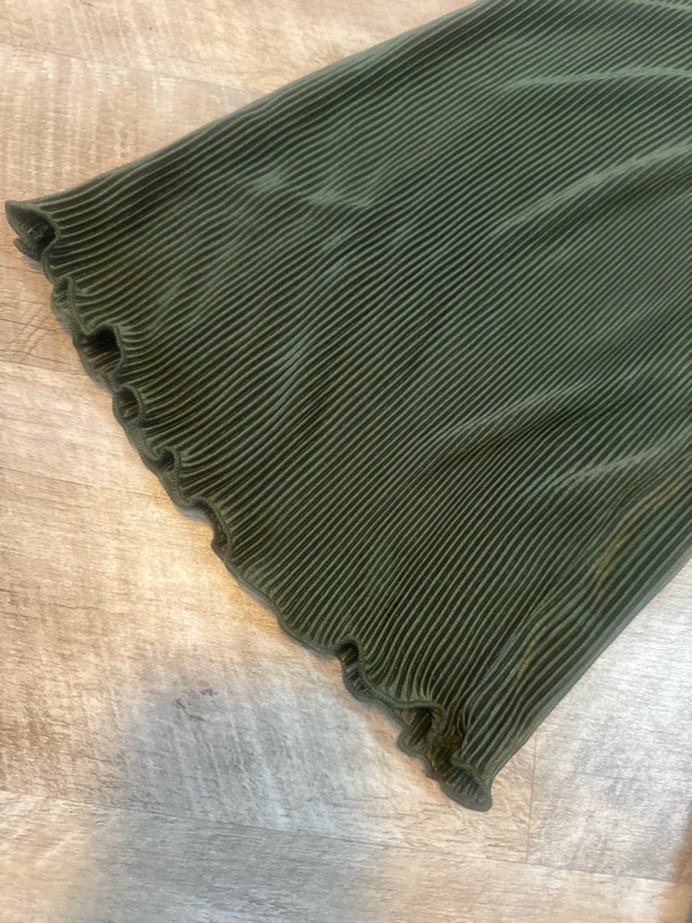 No Boundaries Olive Green Ribbed Lounge Pants - Picture 3 of 9